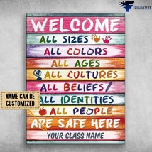 M rules classroom poster welcome all sizes all colors all ages all cultures all beliefs thumb200