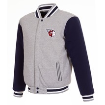 New Mens Guardians 2-tone Reversible Fleece Jacket Baseball Cleveland Gr... - $89.90