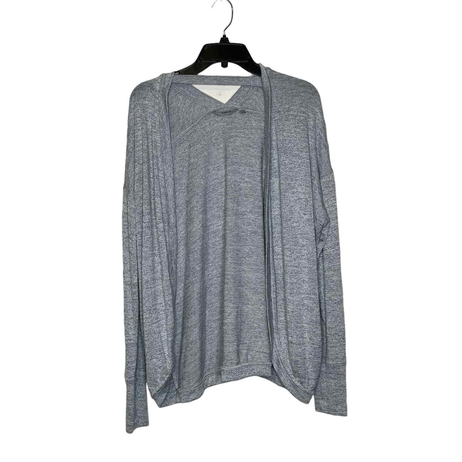 Primary image for Athleta Open Cardigan Size Small Gray Heather Stretch Blend Womens Top