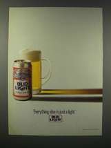 1989 Bud Light Beer Ad - Everything Else Just a Light - £14.60 GBP