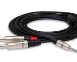 Hosa HMP-003Y REAN 3.5mm TRS to Dual 1/4&quot; TS Pro Stereo Breakout Cable, ... - £13.40 GBP+
