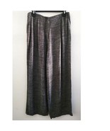 Eileen Fisher Vintage Linen Blend Wide Leg Cropped Pants Trousers Gray B... - $68.38 CAD