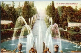 Peterhof Private Garden of the Czar at St Petersburg Russia Postcard - £11.61 GBP