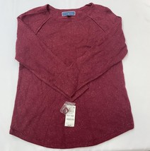 MSRP $47 Karen Scott Petite Curved-Hem Sweater Red Size Small P - $17.81