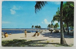 Florida Homestead Bayfront Park Dade Co Beach Scene Postcard N2 - $8.95