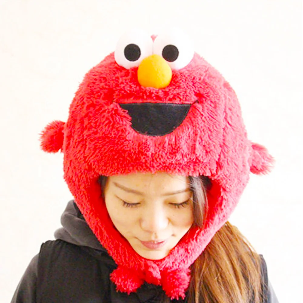 Disney Anime Sesame Street Elmo Cookie Monster Hat Cap Soft Plush Toy Dolls - £14.59 GBP