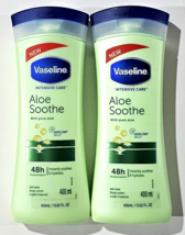 2 Pack Vaseline Intensive Care Aloe Sooth 48hr Moisturization 13.52oz - £22.02 GBP