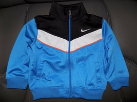 NIKE Blue/White/Orange Zip Up Athletic Track Jacket Size 12 Months Boy&#39;s... - £14.46 GBP