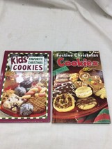 Vintage Cookbook Set\2 Festive Christmas Cookies &amp; Kid’s Favorite Xmas Cookies - £19.91 GBP
