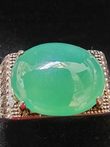 Icy Ice Fruit Green 100% Natural Burma Jadeite Jade Ring # Type A Jadeite # - £1,739.85 GBP