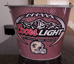 NEW ORLEANS SAINTS COORS LIGHT BEER TIN BUCKET ICE NFL FOOTBALL GAMEDAY - £15.20 GBP