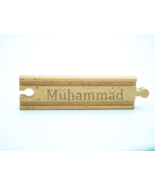 Personalised Birthday Gift for Muhammad Wooden Train Track Engraved wit ... - £7.97 GBP