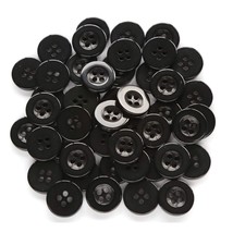 5/8 Inch (15Mm) Small Size Black Button 4 Holes Sewing Buttons For Diy Craft Pro - £11.81 GBP