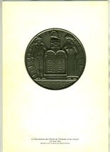 Air France Concorde Menu Cover La Declaration des Droits del'homme Medal... - $31.68