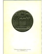 Air France Concorde Menu Cover La Declaration des Droits del'homme Medal... - $31.68
