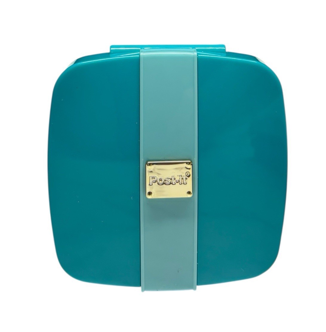 3M Post-it Note Holder CPT330 Purse Case Post It Teal Blue Turquoise Vtg... - $14.99