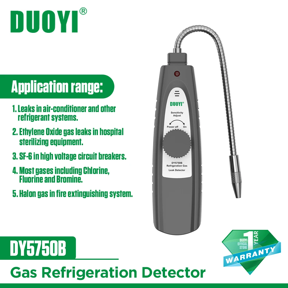 DUOYI DY5750B Gas Refrigeration Gas Leak CFC HFC Halogen Gas Refrigerant... - $145.62 CAD