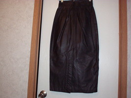 Vintage 1980&#39;s BERMAN Geniune Leather Straight style SKIRT Size 6 - Like... - £39.32 GBP