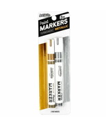 ArtSkills 5.75&quot; Broad Line Metallic Silver and Gold Permanent Markers fo... - $14.21 CAD