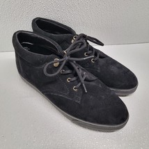 Easy Spirit Black Women&#39;s Oxford Lace Up Leather Shoes Size 8.5 B Narrow - $25.16