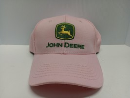 John Deere Pink Trademark Low Profile Womens Adjustable Hat Nothing Rides Like - £8.85 GBP