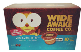 Wide Awake Coffee Pods 10-Pk Mild Blend, for K Single Cup, EcoPods - £11.10 GBP