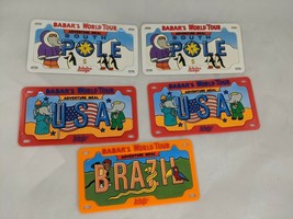 Arbys Babar Elephant World Tour License Plate Lot of 5 USA Brazil South ... - £7.08 GBP