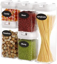 Airtight Food Storage Container Set 5 Piece BPA Free Plastic Canisters Stackable - £15.02 GBP