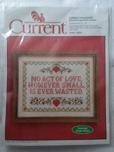 NEW Current Counted Cross Stitch Kit Sampler Loving Thoughts 7162-9  8&quot;x10&quot; NIP - £10.22 GBP