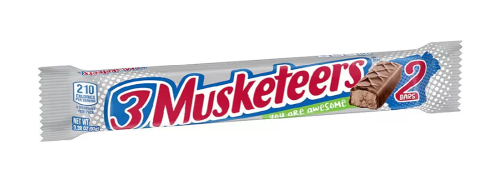 3 Musketeers 10095 Chocolate Snack Bar, 3.28Oz,1-Pc. - $12.03