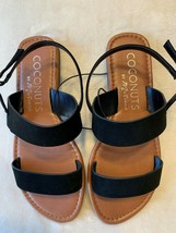 NEW! Women’s Black Suede Sling Back Sandals Coconuts by Matisse Winnie Flats 6.5 - £3.07 GBP