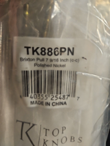 Top Knobs TK886 Devon 7-9/16&quot; Center to Center Handle Cabinet - $359.91 MXN