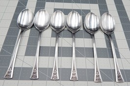 Oneida Northland Pasadena Soup Spoon Black Rose Accent Flatware Set of 6... - £12.63 GBP