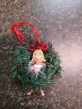 Dr. Seuss Department 56 Ornament Grinch Cindy Lou In Wreath - £23.64 GBP