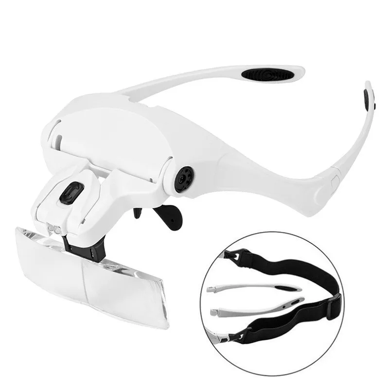 Portable Head Wearing Magnifying Gl Lens Eyegl Interchangeable Mount cket Head M - £177.80 GBP