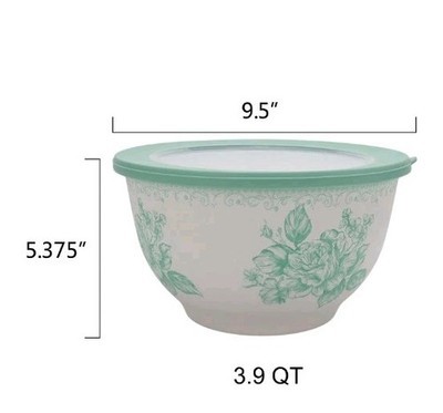 Pioneer Woman ~ Twelve (12) Piece Nesting Bowl Set ~ Melamine ~ AGATHA GREEN Item image 4