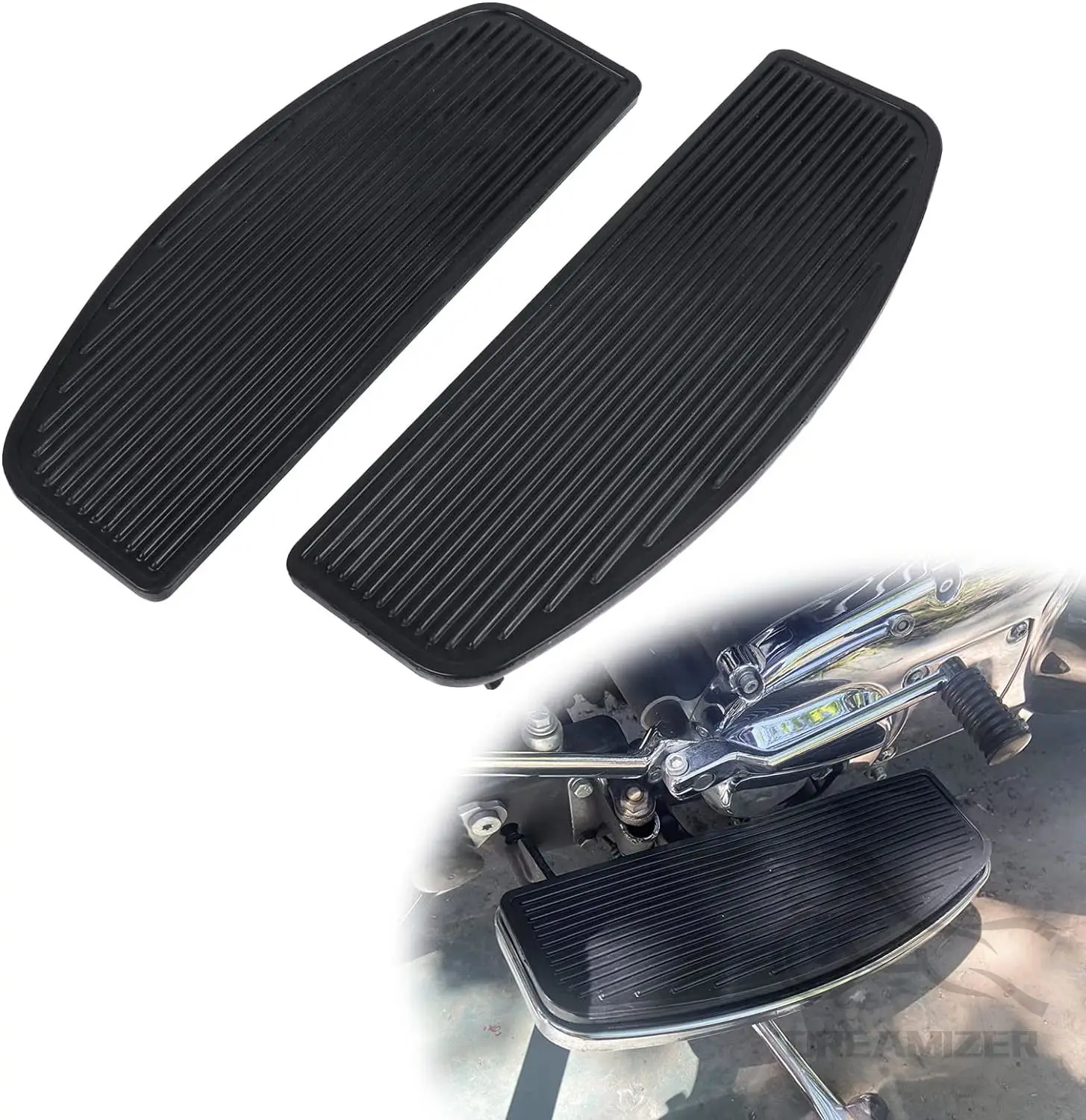Motorcycle Rubber Rider Pad Front Footrest Foot Peg Rear Passenger Footb... - £58.74 GBP