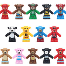 Teddy Bear Panda Superman Batman Reverse Superheroes Lego Compatible Minifigures - £15.97 GBP