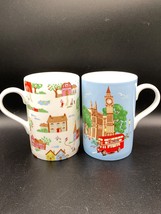 Queen&#39;s Kitchen 2x bone china mugs Cath Kidson designs UK - £21.34 GBP