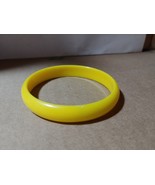 2 1/2&quot; Yellow Cuff Bangle Plastic Bracelet - $5.00