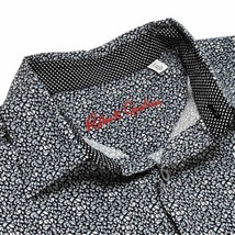 Robert Graham Flip Cuff Shirt Mens XL Blue Black White Mosaic Contrast Minty - £28.33 GBP