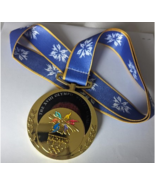 Nagano 1998 Olympic &#39;Gold&#39; Medal with Silk Ribbons, Logo Pouch &amp; Display... - £38.33 GBP