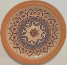 ELAMA Zen Rust Mozaik Bohemian Stoneware Orange Blue Brown Salad Plate 8... - £5.37 GBP