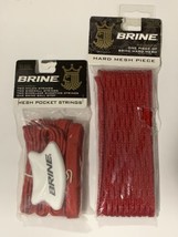 Brine Lacrosse Hard Mesh Piece + Mesh Pocket String Red New - £10.30 GBP