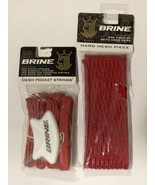 Brine Lacrosse Hard Mesh Piece + Mesh Pocket String Red New - $17.63 CAD