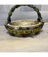 Live Well Love Much Laugh Often Twisted Grape Vine Basket - $13.98