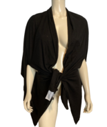 NWT Eddie Bauer Black Daisy Travel Wrap Black One Size - $28.49