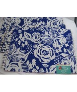 Pioneer Woman Celia Pom Pom Reversible Placemats Set of 4 Blue Pink Floral - $19.89 CAD