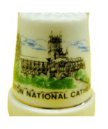 Vintage Porcelain Thimble Washington National Cathedral Souvenir - $14.84