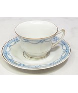 Rosenthal Bavaria Demitasse Childs Small Cup Saucer Blue Garland Floral - £13.48 GBP